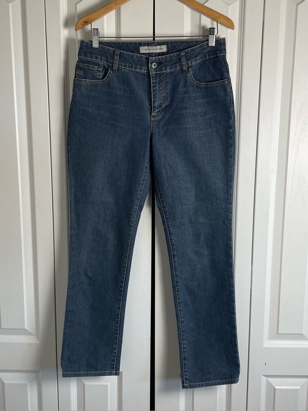 Chico's Platinum Denim Ultimate Fit Slim Leg Jeans Women’s Size 0.5 (S/6) Blue